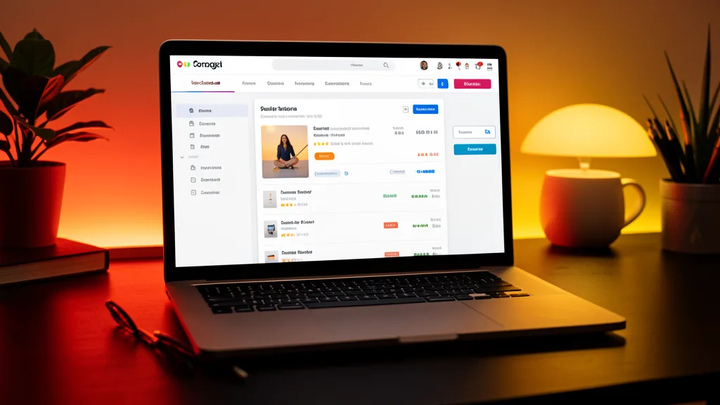 Ilustración de una tienda online operativa con vitrina y carrito de compra